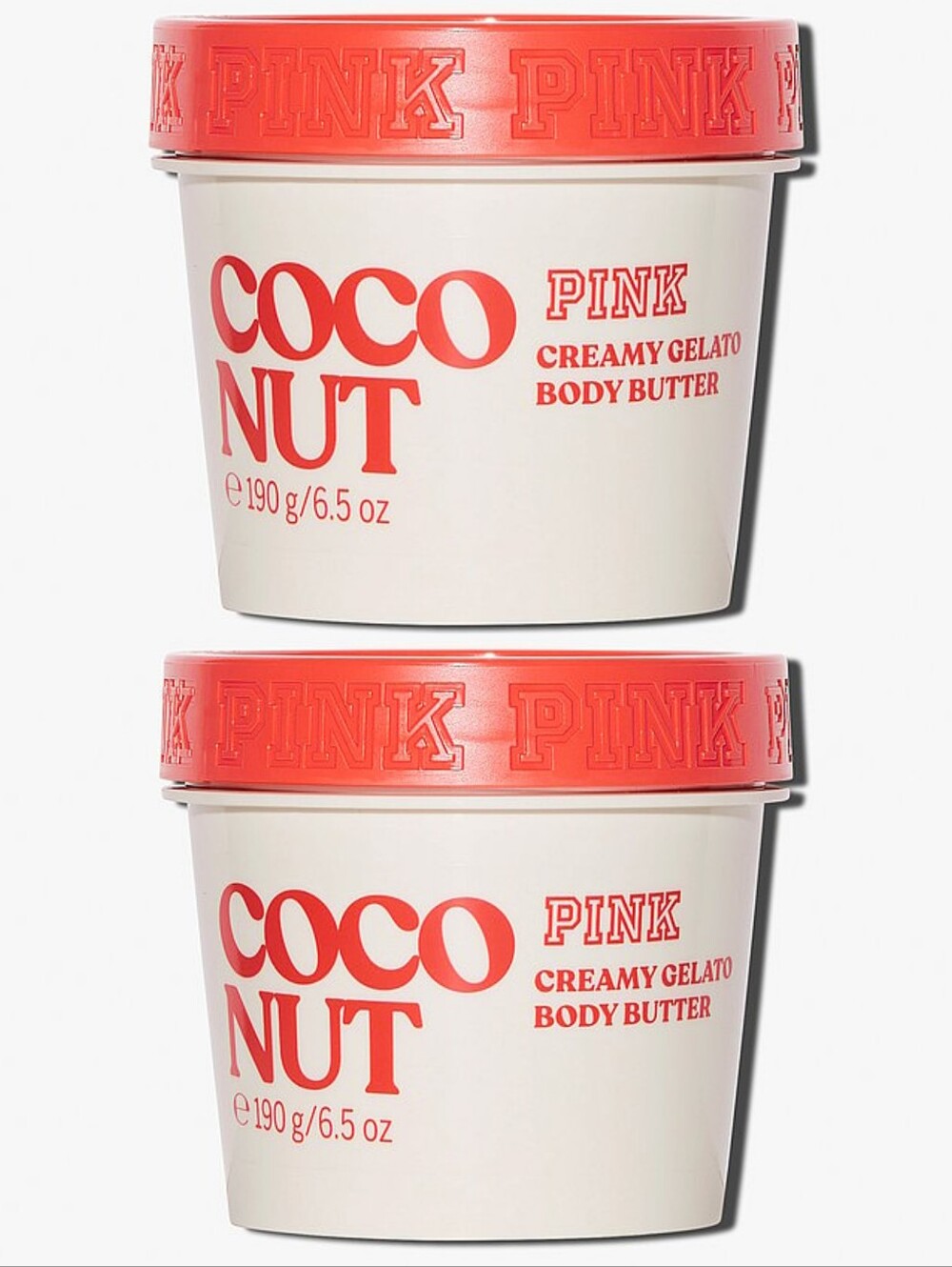 PINK Victoria's Secret Coconut Creamy Gelato Body Butter Set of 2 NEW